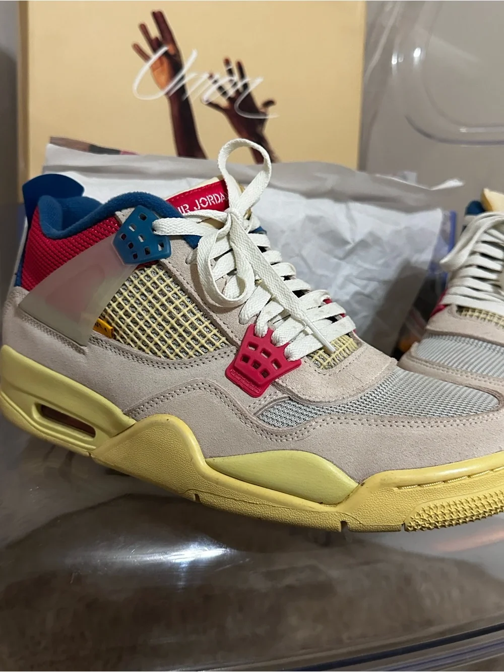 Air Jordan 4 Union LA Guava Ice 2020 Size 9.5 Used Rare Retro Authentic Pink